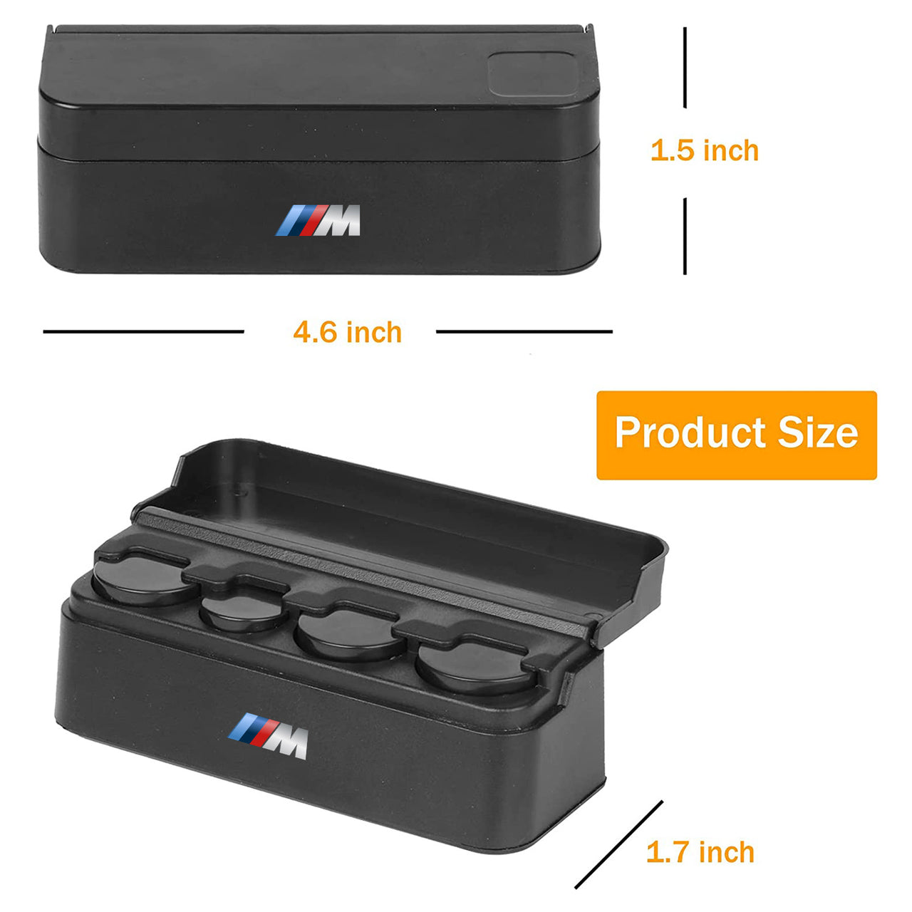 Coin Holder, Custom fit for Sedan SUVs, Car Coin Change Organizer, Car Coin Holder Compatible with Coins of Different Sizes