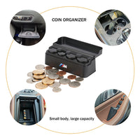 Thumbnail for Coin Holder, Custom fit for Sedan SUVs, Car Coin Change Organizer, Car Coin Holder Compatible with Coins of Different Sizes