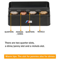 Thumbnail for Coin Holder, Custom fit for Sedan SUVs, Car Coin Change Organizer, Car Coin Holder Compatible with Coins of Different Sizes