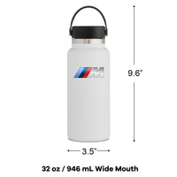 Thumbnail for 32oz Stainless Steel Insulated Sports Water Bottle, Custom fit for Car, Hydro Metal Thermos Flask Keeps Cold for 24 Hours, Hot for 12 Hours, Wide Mouth Bottle with Flex Cap