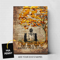 Thumbnail for Personalized Dog Gift Idea - Woman And Two Dogs Beside The Tree For Mom - Matte Canvas