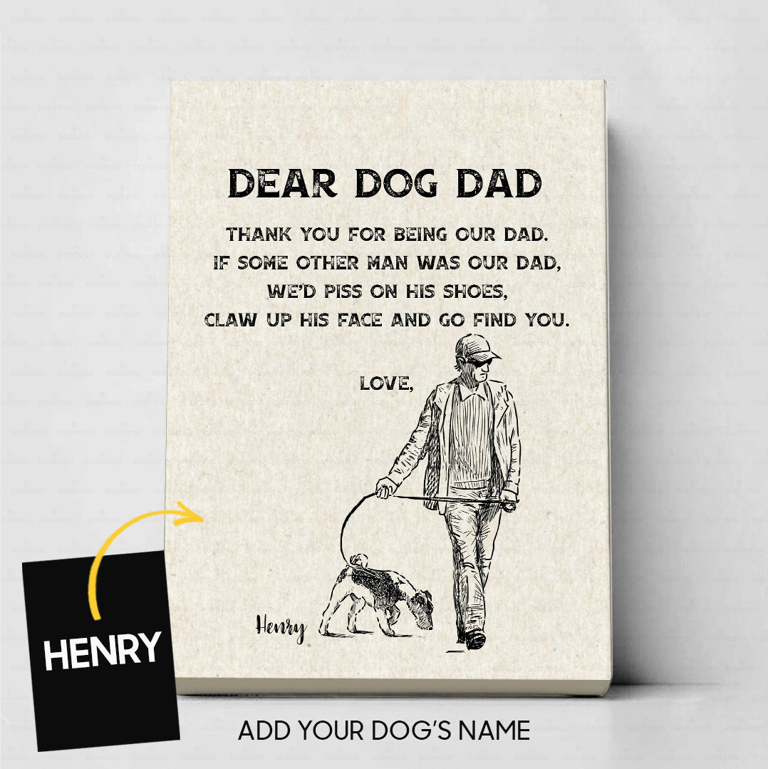 Custom Dog Canvas - Thank You For Being Our Dad Gift For Dad - Matte Canvas