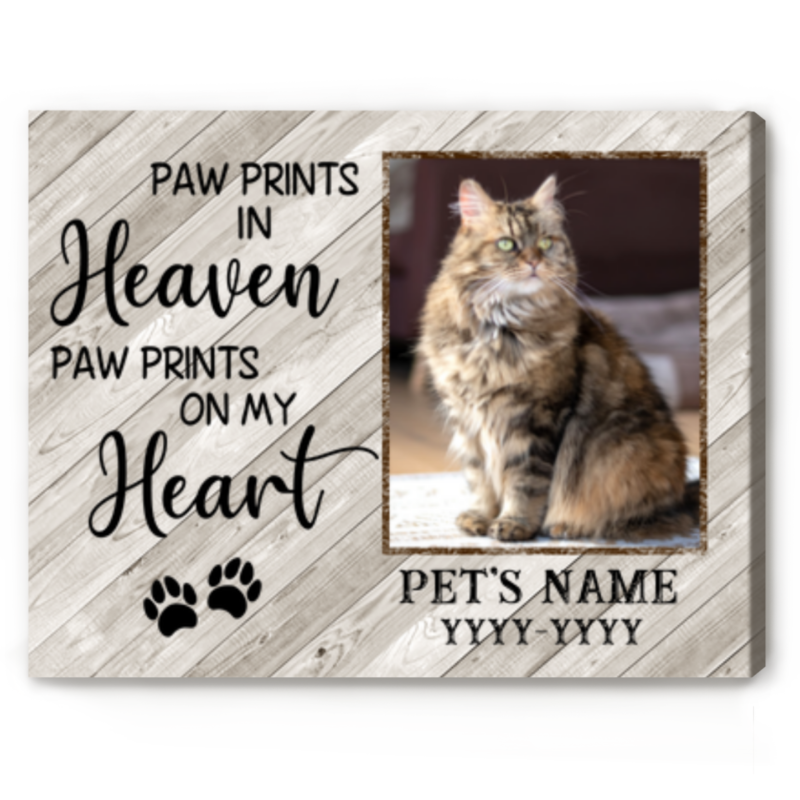 Personalized Gifts For Pet Loss With Picture, Memorials For Deceased Cats Print, In Memory Of Cat Gifts