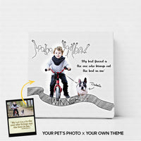 Thumbnail for Personalized Dog Gift- Friendship Line Art And Quotes For Dog Lovers - Matte Canvas