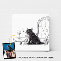 Thumbnail for Personalized Dog Gift Idea - Line Art Interest And Puppy For Dog Lovers - Matte Canvas