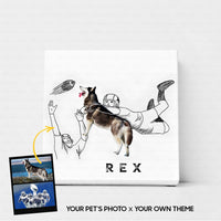 Thumbnail for Personalized Dog Gift Idea - Sport Line Art For Dog Lovers - Matte Canvas