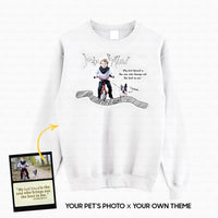 Thumbnail for Personalized Line Art Gift For Dog Lover - Friend Sketching - Standard Crew Neck Sweatshirt