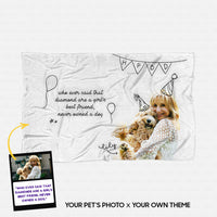 Thumbnail for Personalized Dog Gift Idea - Line Art And Quotes For Dog Lovers - Fleece Blanket