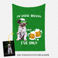 Thumbnail for Custom Dog Blanket - Personalized Creative Gift Idea - In Dog Beers For Dog Lover - Fleece Blanket