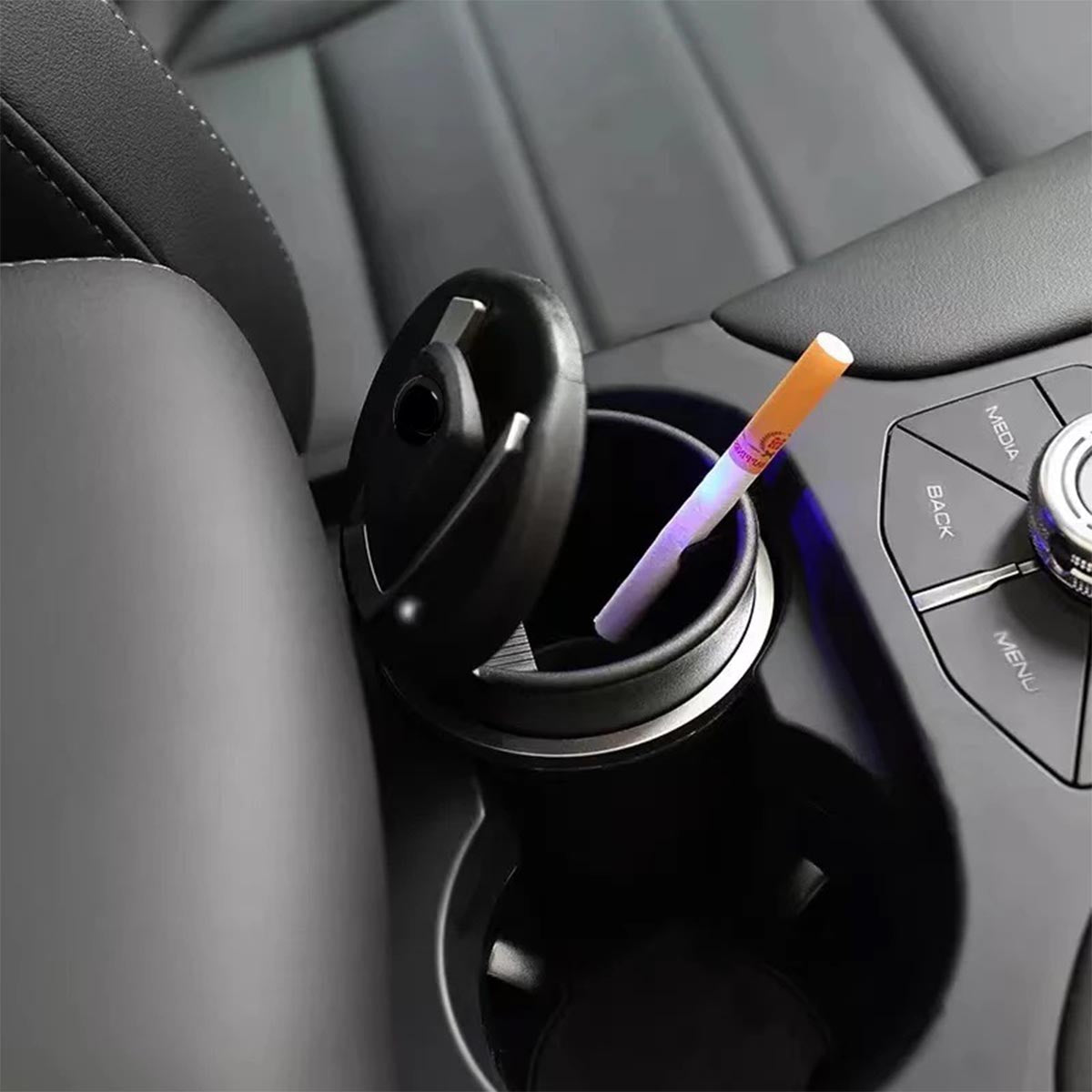 Ashtray with Led Lights Cover, Custom fit for Cars, Ashtray Creative Personality Car Interior Covered Multifunction Supplies