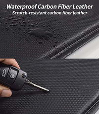 Thumbnail for Custom-Fit for Cars Center Console Pad, Carbon Fiber PU Leather Auto Armrest Cover Protector, Waterproof Car Armrest Seat Box Cover