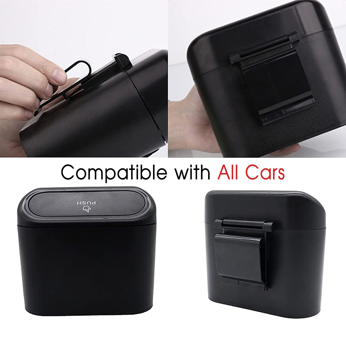 Car Trash Can, Custom For Your Cars, Mini Car Accessories with Lid and Trash Bag, Cute Car Organizer Bin, Small Garbage Can for Storage and Organization, Car Accessories MS11996