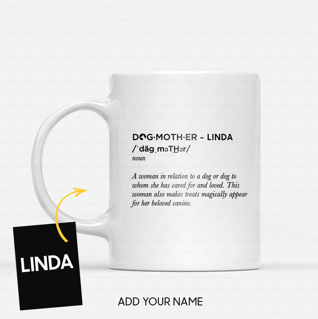 Custom Dog Mug - Personalized Creative Gift Idea - Define Dog Mom For Dog Lover - White Mug