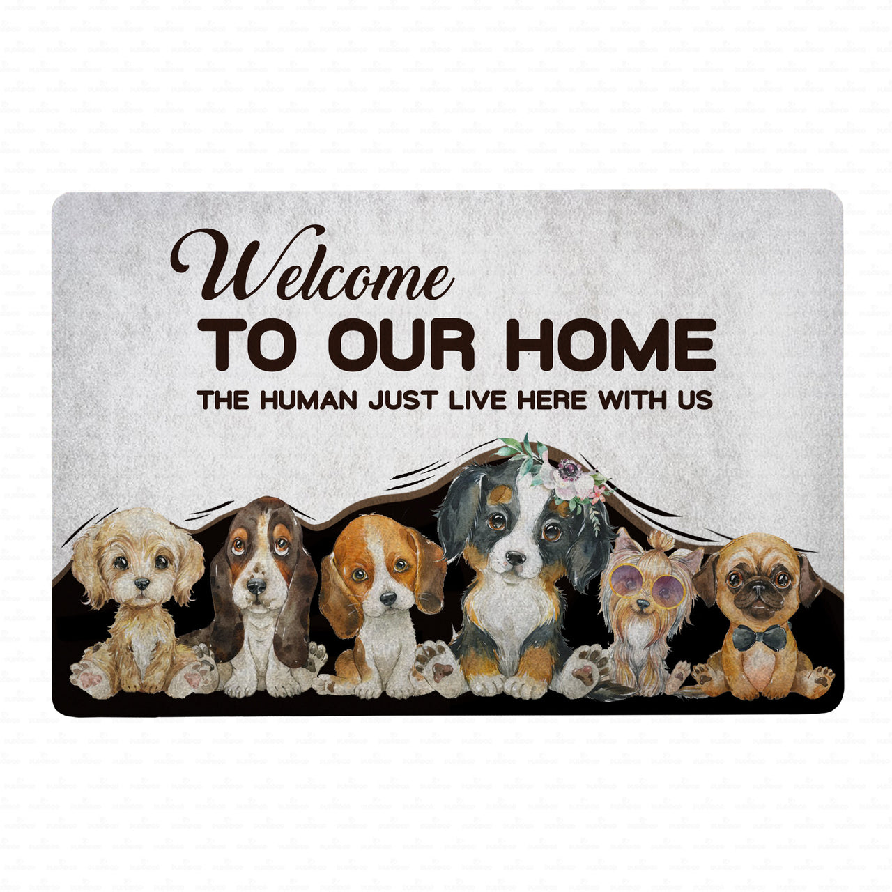 Dog Gift Idea - Welcome To Our Home For Puppy Lovers - Doormat