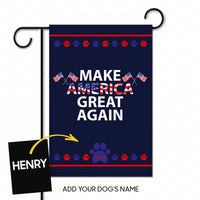 Thumbnail for Personalized Dog Flag Gift Idea - Make America Great Again With Dog Pattern For Dog Lovers - Garden Flag