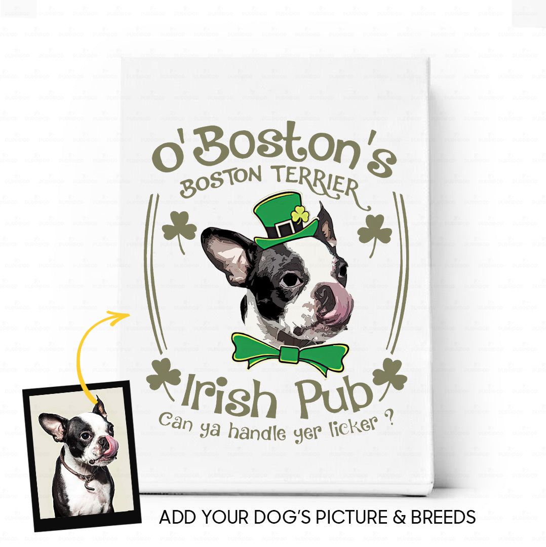 Personalized Gift Canvas For Dog Lover - Irish Pub - Matte Canvas