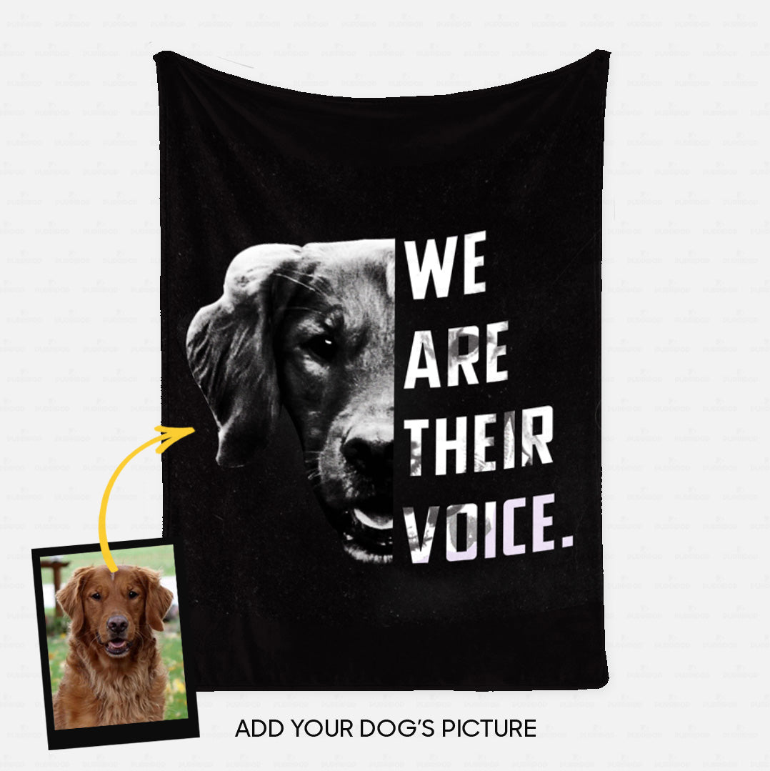 Personalized Dog Gift Idea - We Are Their Voice For Dog Lovers - Fleece Blanket