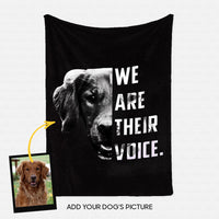 Thumbnail for Personalized Dog Gift Idea - We Are Their Voice For Dog Lovers - Fleece Blanket