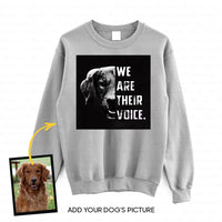 Thumbnail for Personalized Dog Gift Idea - We Are Their Voice For Dog Lovers - Standard Crew Neck Sweatshirt