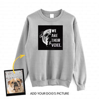 Thumbnail for Personalized Dog Gift Idea - We Are Their Voice 2 For Dog Lovers - Standard Crew Neck Sweatshirt