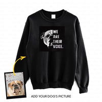 Thumbnail for Personalized Dog Gift Idea - We Are Their Voice 2 For Dog Lovers - Standard Crew Neck Sweatshirt