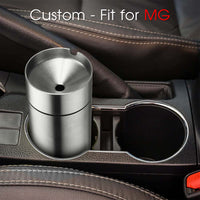 Thumbnail for 2 Pieces Car Ashtray with Lid Portable Ashtray, Custom fit for MG, Car Mini Car Trash Can Stainless Steel Portable Detachable Windproof Self Extinguishing Butt Bucket for Outdoor Travel Home Office