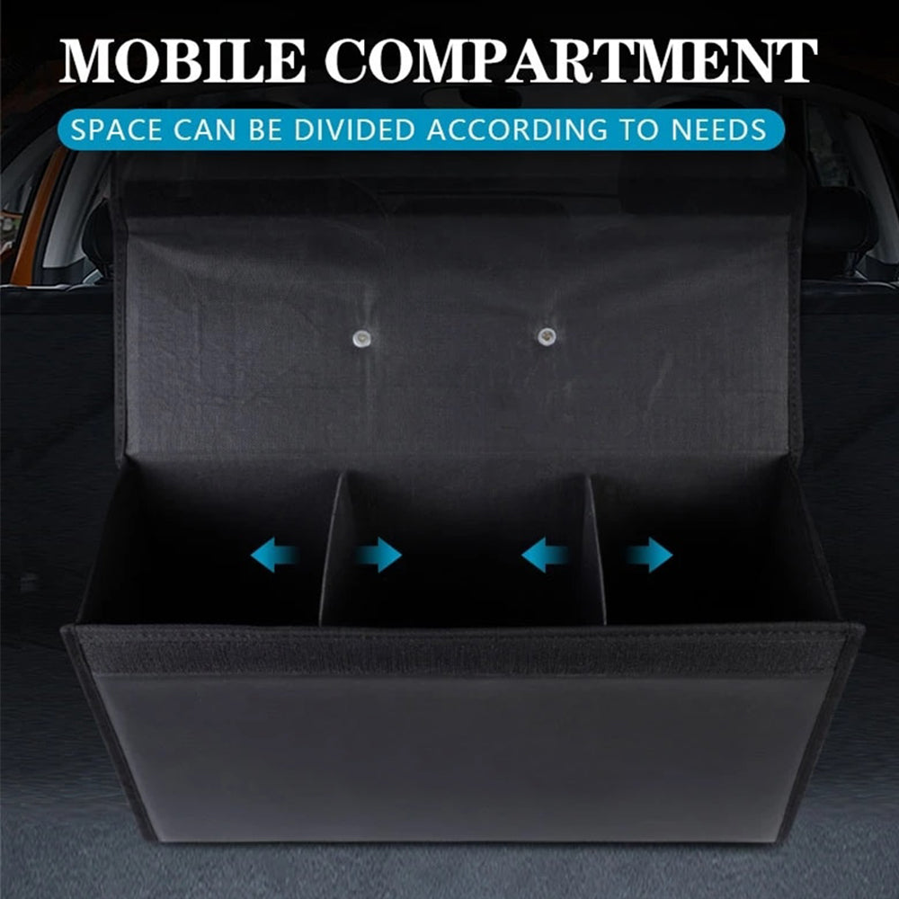 Foldable Trunk Storage Luggage Organizer Box, Custom For Your Cars, Portable Car Storage Box Bin SUV Van Cargo Carrier Caddy for Shopping, Camping Picnic, Home Garage, Car Accessories HY12996