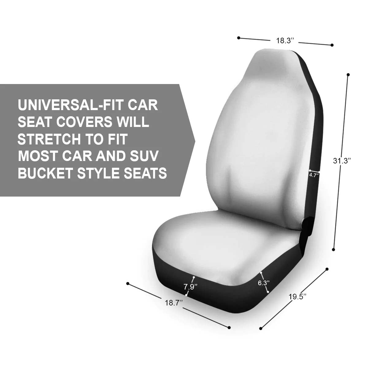 Car Seat Covers, Custom For Your Cars, Car Bucket Seat Protection Airbag Compatible 2 PCS, Car Accessories UE13985