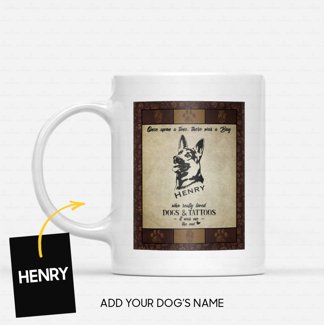 Custom Dog Mug - Personalized Dogs And Tattoos Gift For Dad - White Mug