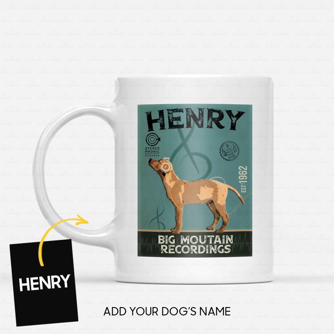 Custom Dog Mug - Personalized Big Mountain Recordings Gift For Dad - White Mug