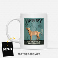 Thumbnail for Custom Dog Mug - Personalized Big Mountain Recordings Gift For Dad - White Mug