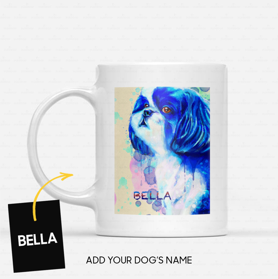Custom Dog Mug - Personalized The Blue Dog Gift For Dad - White Mug