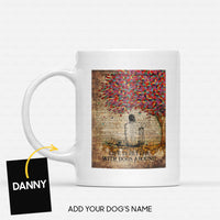 Thumbnail for Custom Dog Mug - Personalized Man And A Dog Beside The Tree Gift For Dad - White Mug
