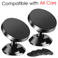 Thumbnail for [2 Pack ] Magnetic Phone Mount, Custom For Your Cars, [ Super Strong Magnet ] [ with 4 Metal Plate ] car Magnetic Phone Holder, [ 360° Rotation ] Universal Dashboard car Mount Fits All Cell Phones, Car Accessories FJ13982