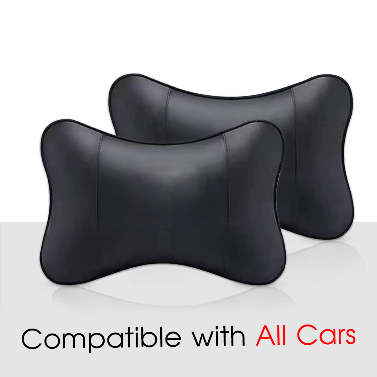 Thickened Foam Car Neck Pillow, Custom For Your Cars, Soft Leather Headrest (2 Pieces) for Driving Home Office, Car Accessories JG13990