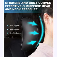 Thumbnail for Thickened Foam Car Neck Pillow, Custom For Your Cars, Soft Leather Headrest (2 Pieces) for Driving Home Office, Car Accessories LR13990
