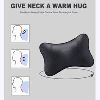 Thumbnail for Thickened Foam Car Neck Pillow, Custom For Your Cars, Soft Leather Headrest (2 Pieces) for Driving Home Office, Car Accessories LR13990