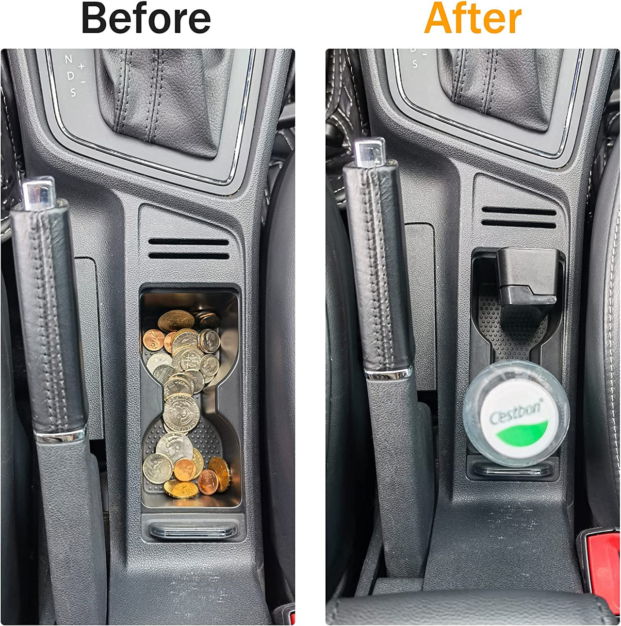 Coin Holder, Custom fit for Sedan SUVs, Car Coin Change Organizer, Car Coin Holder Compatible with Coins of Different Sizes