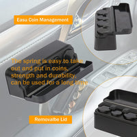 Thumbnail for Coin Holder, Custom fit for Sedan SUVs, Car Coin Change Organizer, Car Coin Holder Compatible with Coins of Different Sizes
