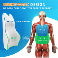 Thumbnail for Lumbar Support Pillow Car Back Support, Custom fit for Car, Memory Foam Car Lumbar Support for Driving Fatigue / Back Pain Relief, Dual Straps Better Fix The Car Cushion