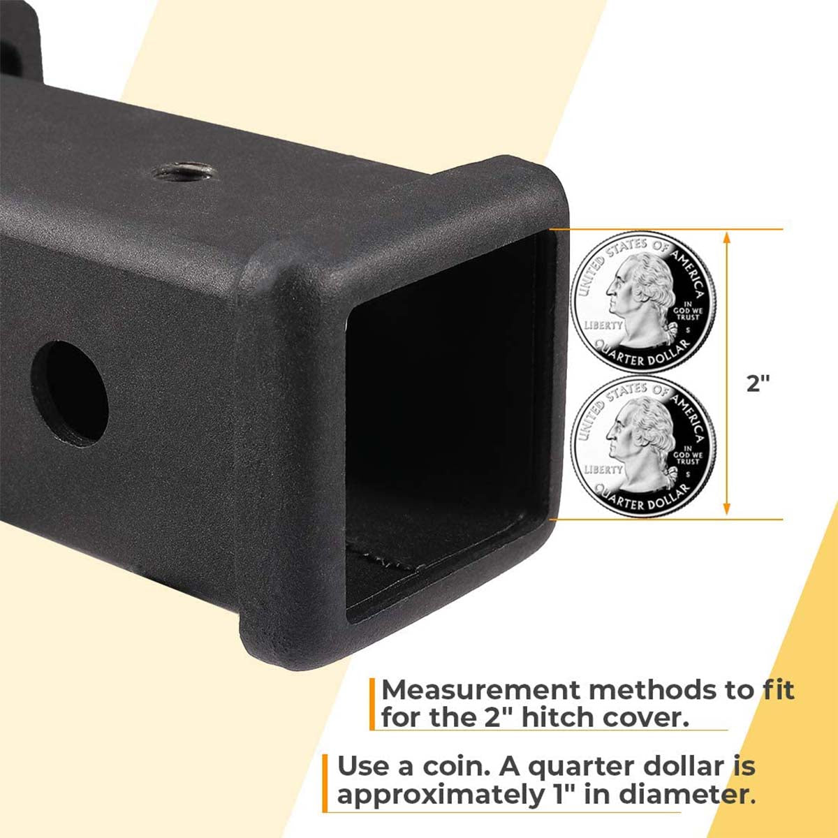 Trailer Hitch Cover, Custom For Your Cars, 2 Pack 2 Inch Receiver Hitch Plug Insert Tube Hitch Plug Trailer Hitch Plug Receiver Tube Cover, Car Accessories LM13987