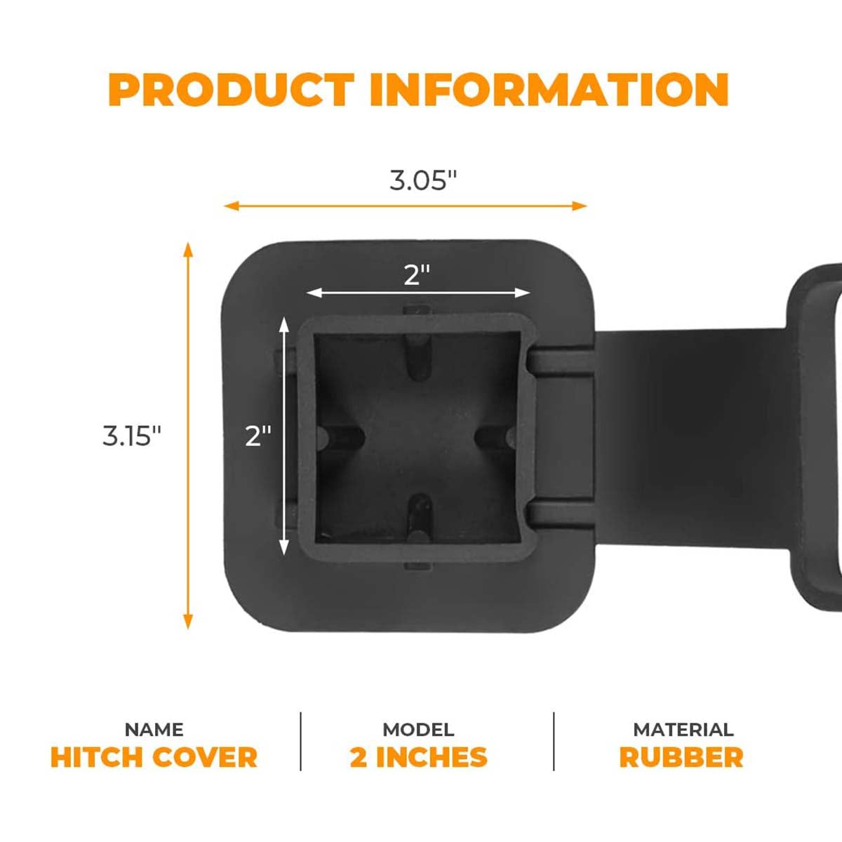 Trailer Hitch Cover, Custom For Your Cars, 2 Pack 2 Inch Receiver Hitch Plug Insert Tube Hitch Plug Trailer Hitch Plug Receiver Tube Cover, Car Accessories LM13987