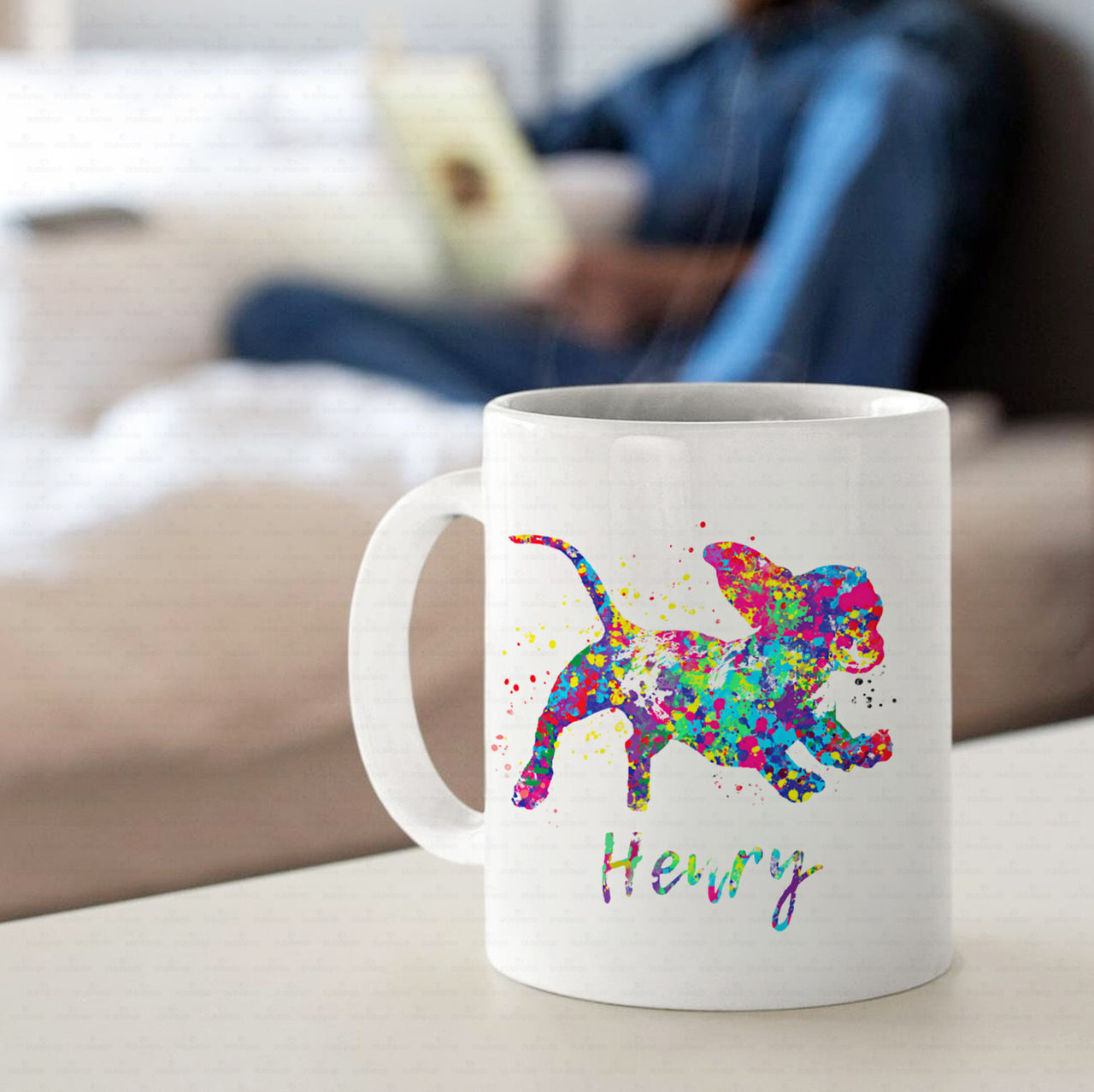 Personalized Dog Gift - Painting Color For Puppy Lovers - White Mug