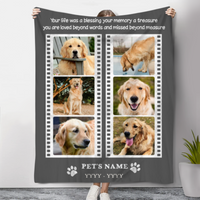 Thumbnail for Customized Memory Blanket With Dog Picture, Pet Bereavement Gifts, Gifts For Someone Whose Dog Died - Best Personalized Gifts for Everyone
