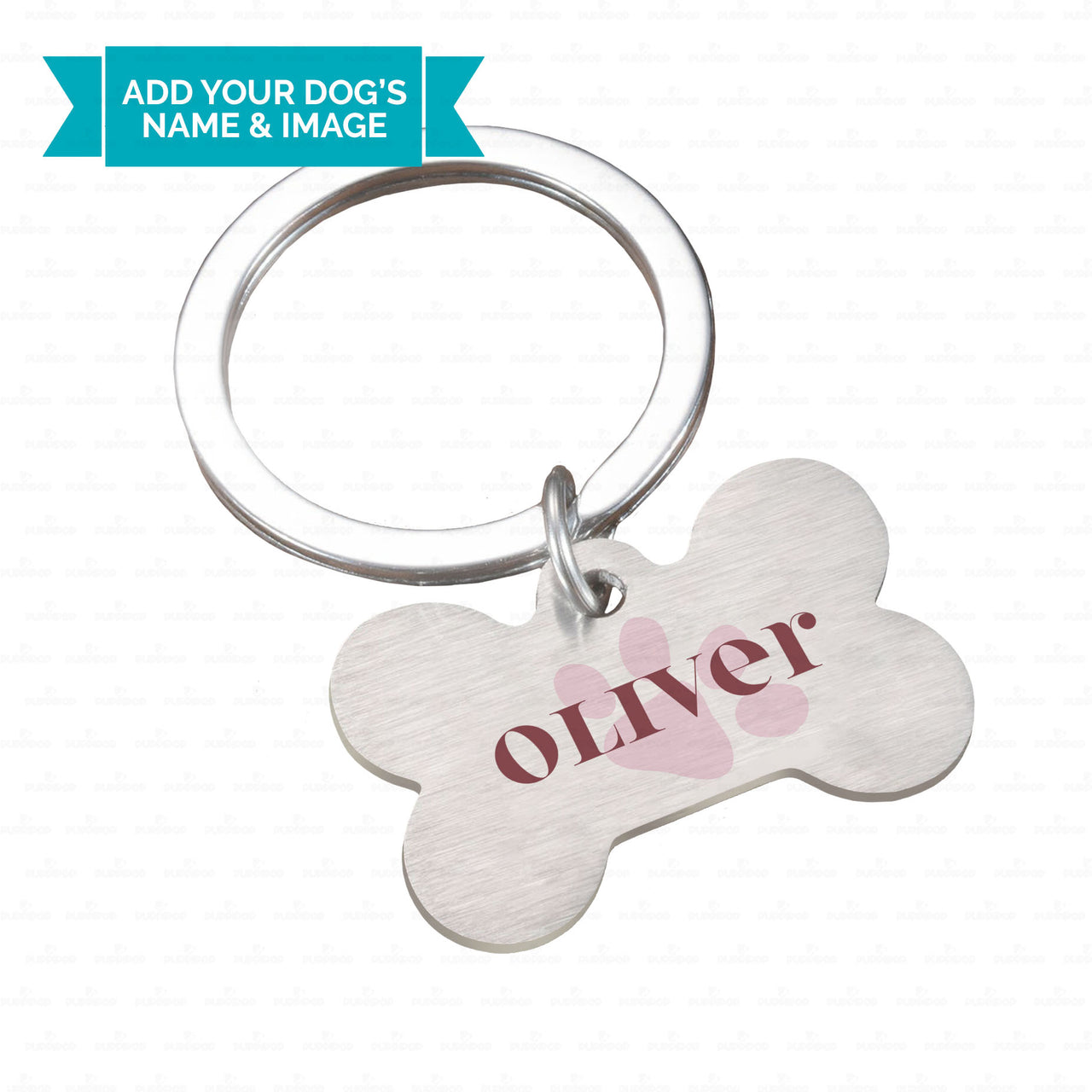 Personalized Dog Gift Idea - Name And Paw Gift For Puppy Lovers - Dog Tag
