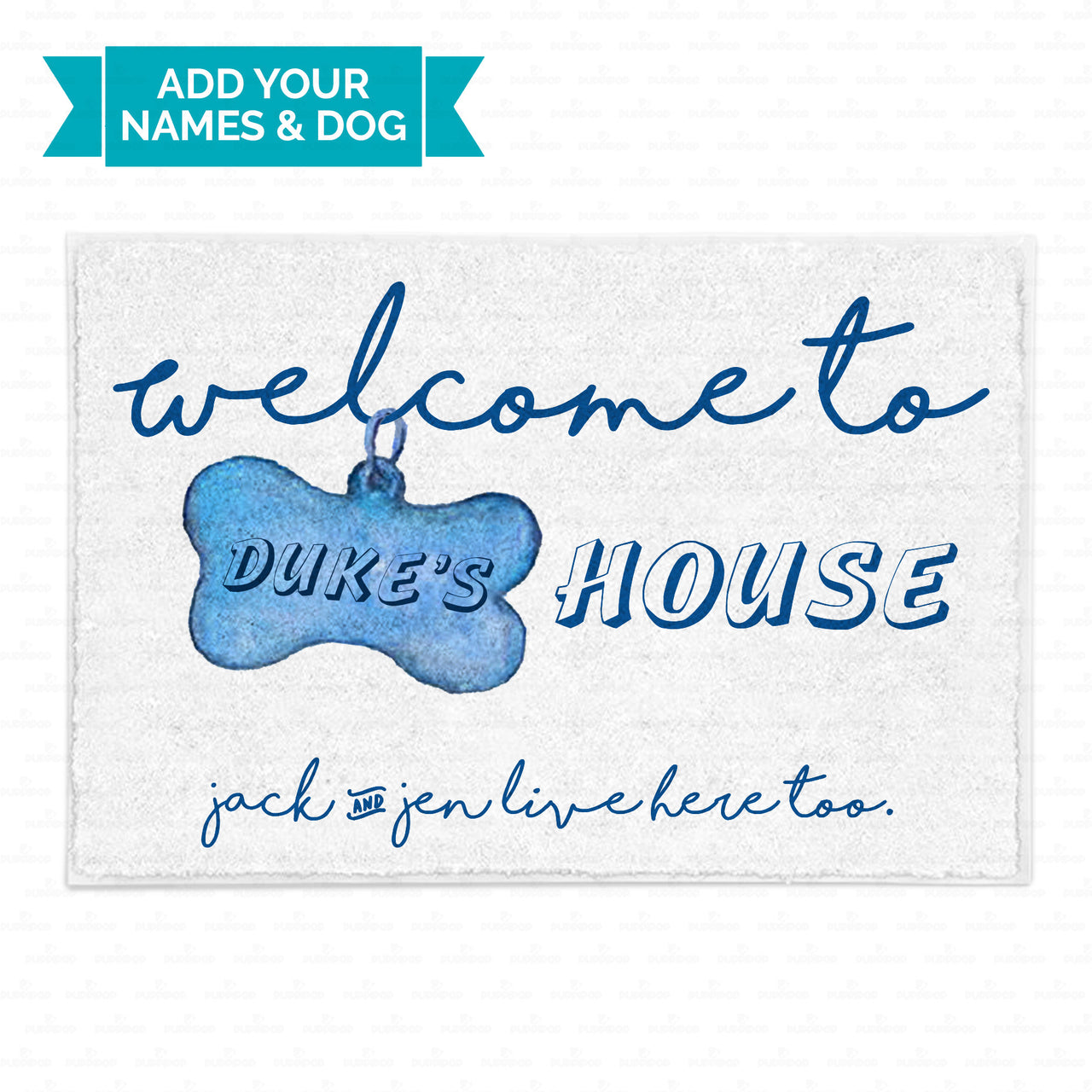 Personalized Dog Gift Idea - Welcome To Puppy's House For Dog Lovers - Doormat