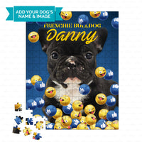 Thumbnail for Personalized Dog Gift Idea - Funny Icon Reaction Social Media Portrait Puppy For Puppy Lovers - Puzzle