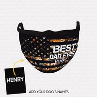 Thumbnail for Personalized Dog Gift Idea - American Flag 2 For Dog Lovers - Cloth Mask