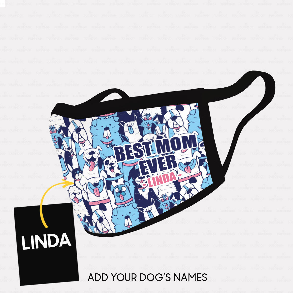 Personalized Dog Gift Idea - Dog Face For Dog Lovers 1 - Cloth Mask