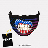 Thumbnail for Personalized Dog Gift Idea - American Flag 1 For Dog Lovers - Cloth Mask